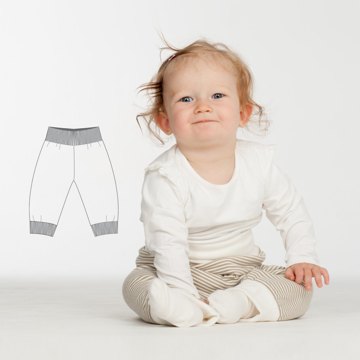 Baby & Toddler Reversible Pants Sewing Pattern PDF LUCCA | Easy Double-Sided Trousers for Boys & Girls | Instant Download