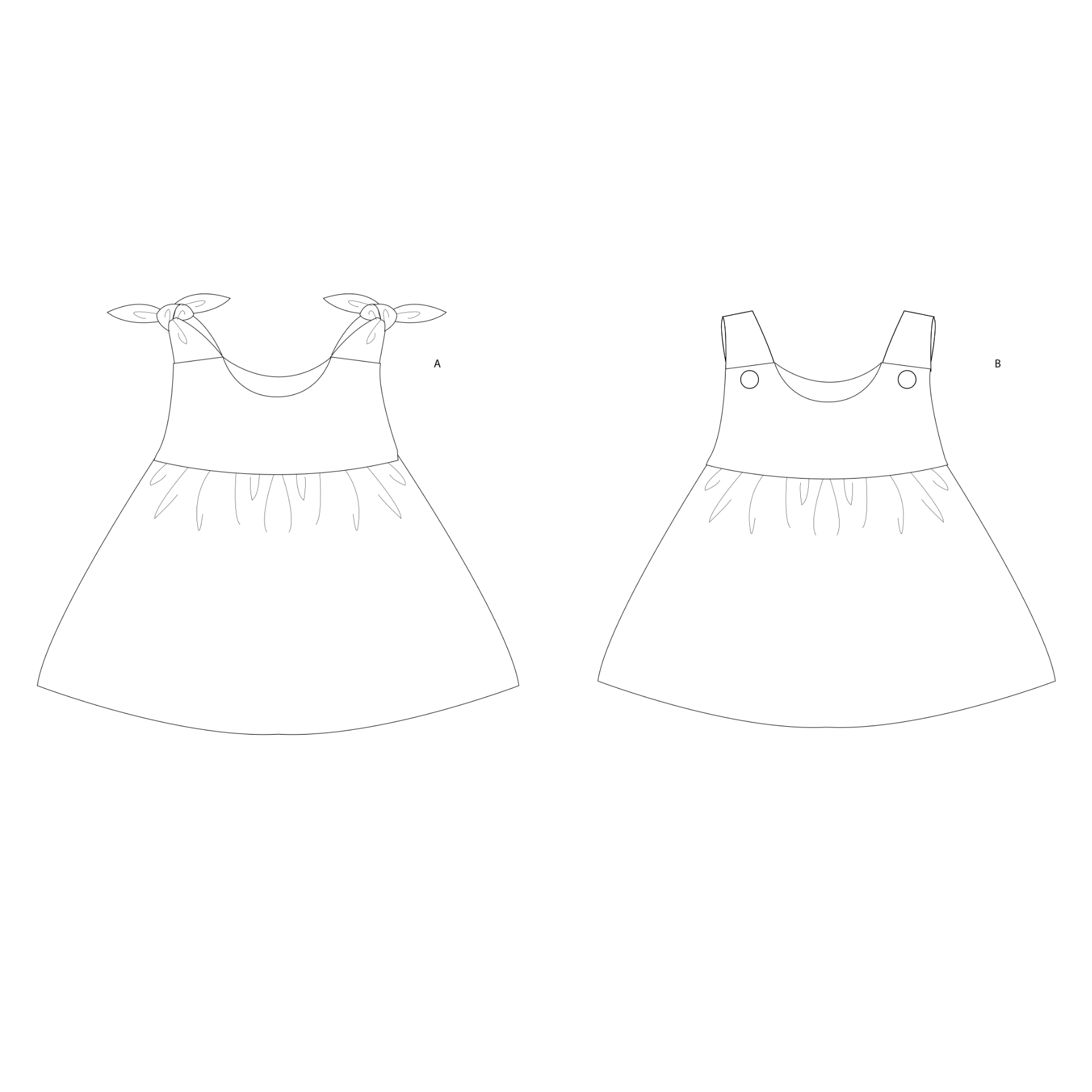 Baby Pinafore Dress Sewing Pattern PDF | LIPSIA Dress 3M–4Y | Two Variations | Beginner-Friendly
