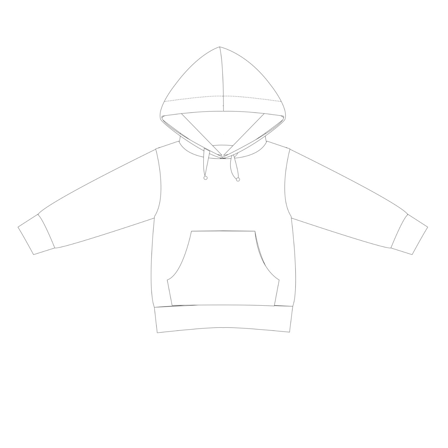 Sewing Pattern Hoodie FLY PDF 2 in 1 Hood Cowl Sizes 12m-11y