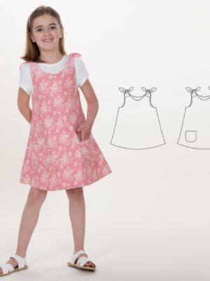JULE Girls’ Pinafore Dress Sewing Pattern PDF | 3 Variations in 1 | Sizes 9M–12Y | Instant Download JULE Girls’ Pinafore Dress Sewing Pattern PDF | 3 Variations in 1 | Sizes 9M–12Y | Instant Download