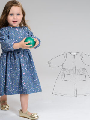 MIMI Girls’ Dress Sewing Pattern PDF – Woven Dress with Sleeveless & Long Sleeve Options – Button Front – Sizes 6m–7y – Easy to Sew MIMI Girls’ Dress Sewing Pattern PDF – Woven Dress with Sleeveless & Long Sleeve Options – Button Front – Sizes 6m–7y – Easy to Sew