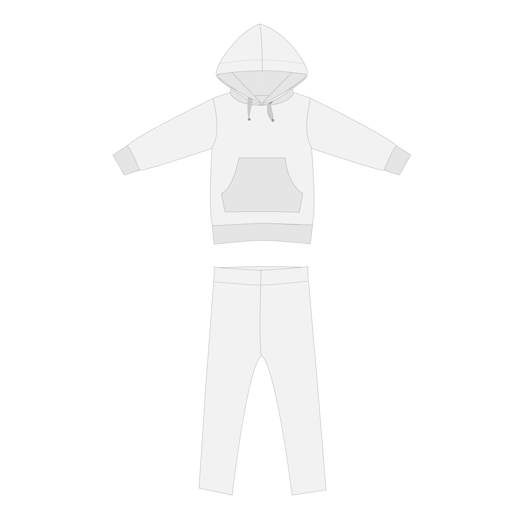 Arwen Hoodie & Enna Leggings Sewing Pattern PDF | Girls’ Outfit Set 12M–11Y | Hood or Shawl Collar | Instant Download