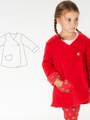 LENA Wrap Tunic, Jacket & Dress Sewing Pattern PDF | 3 Variations 2Y–9Y | Girls’ Layering Outfit | Instant Download