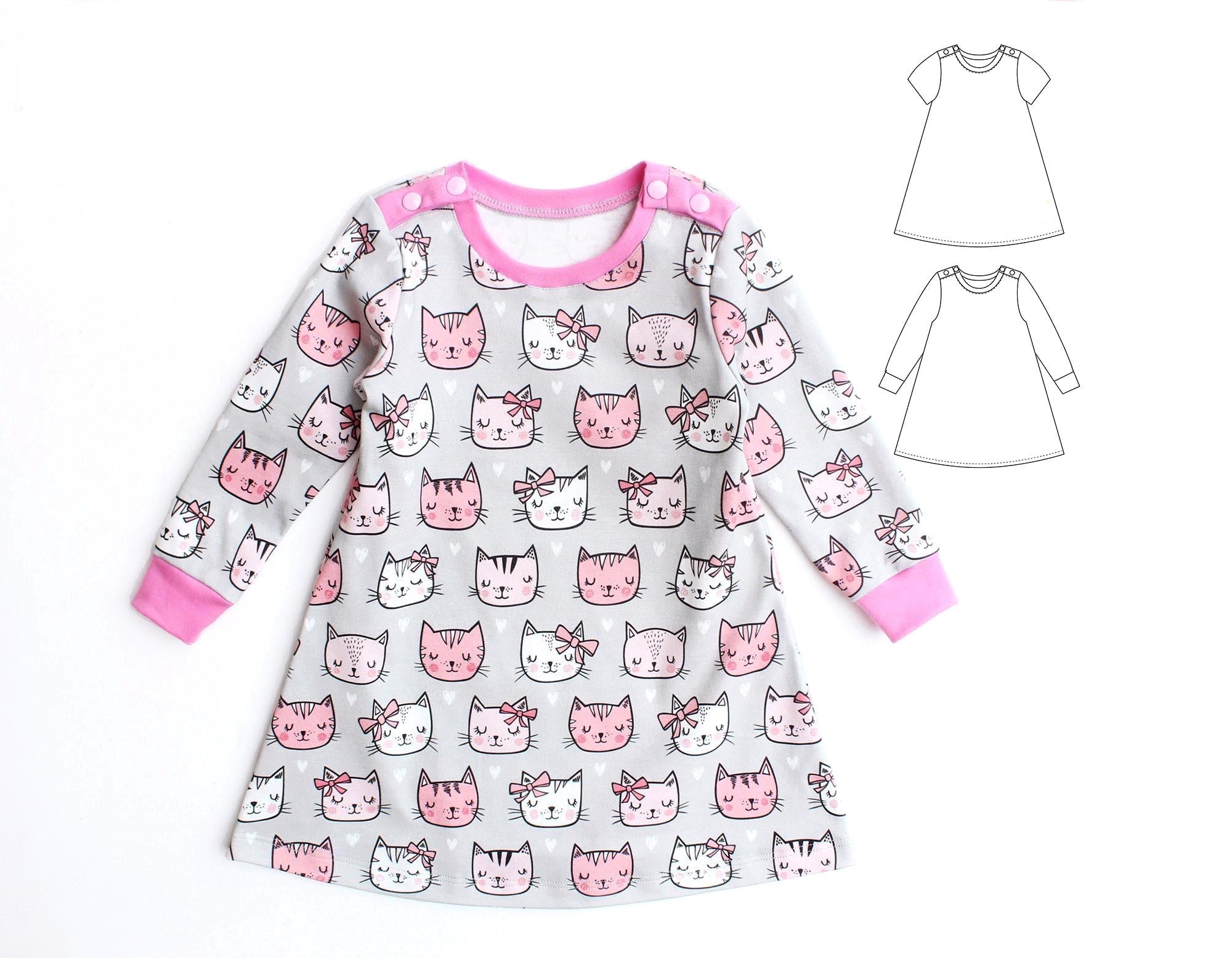 Baby Cats Dress Pattern Baby Cats Dress Pattern