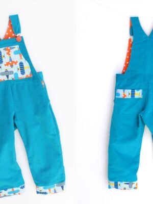 Bright Planes Overalls Pattern