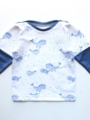 Wave Double Sleeve T-Shirt Pattern Wave Double Sleeve T-Shirt Pattern