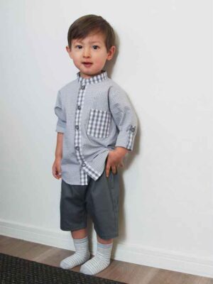 Piggy Mandarin Collar Shirt Pattern