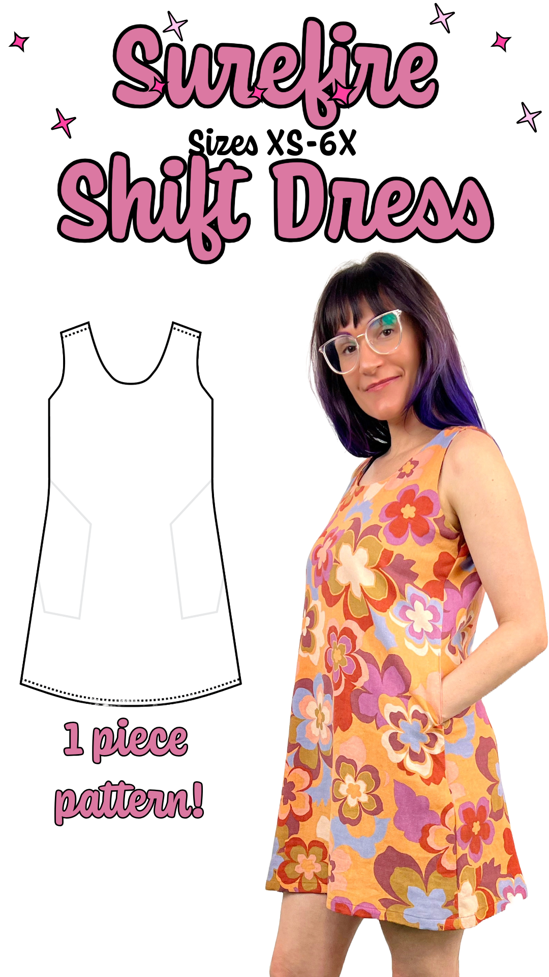 Surefire One Piece Shift Dress Pattern PDF Surefire One Piece Shift Dress Pattern PDF