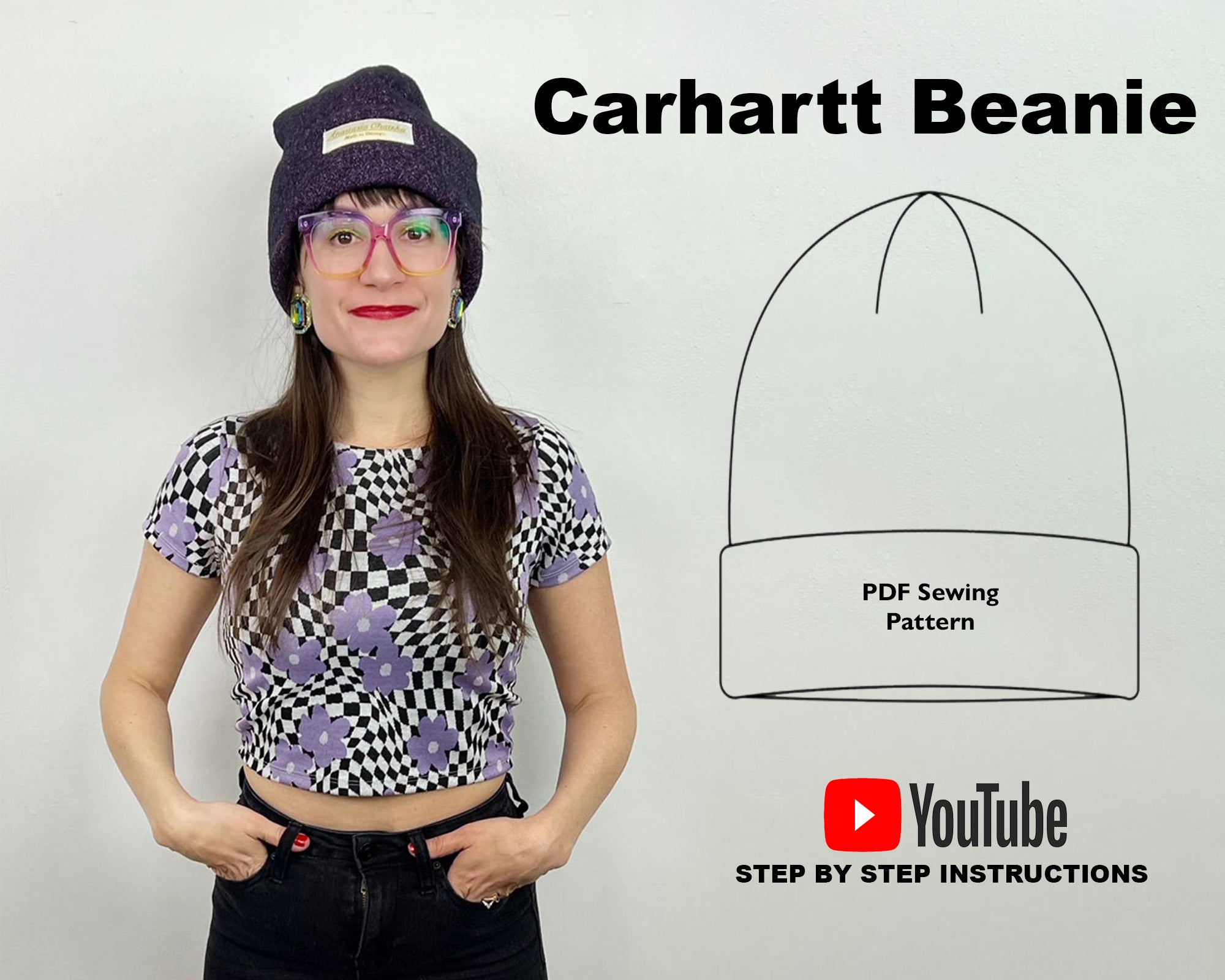 Carhartt Style Beanie PDF Digital Sewing Pattern Carhartt Style Beanie PDF Digital Sewing Pattern