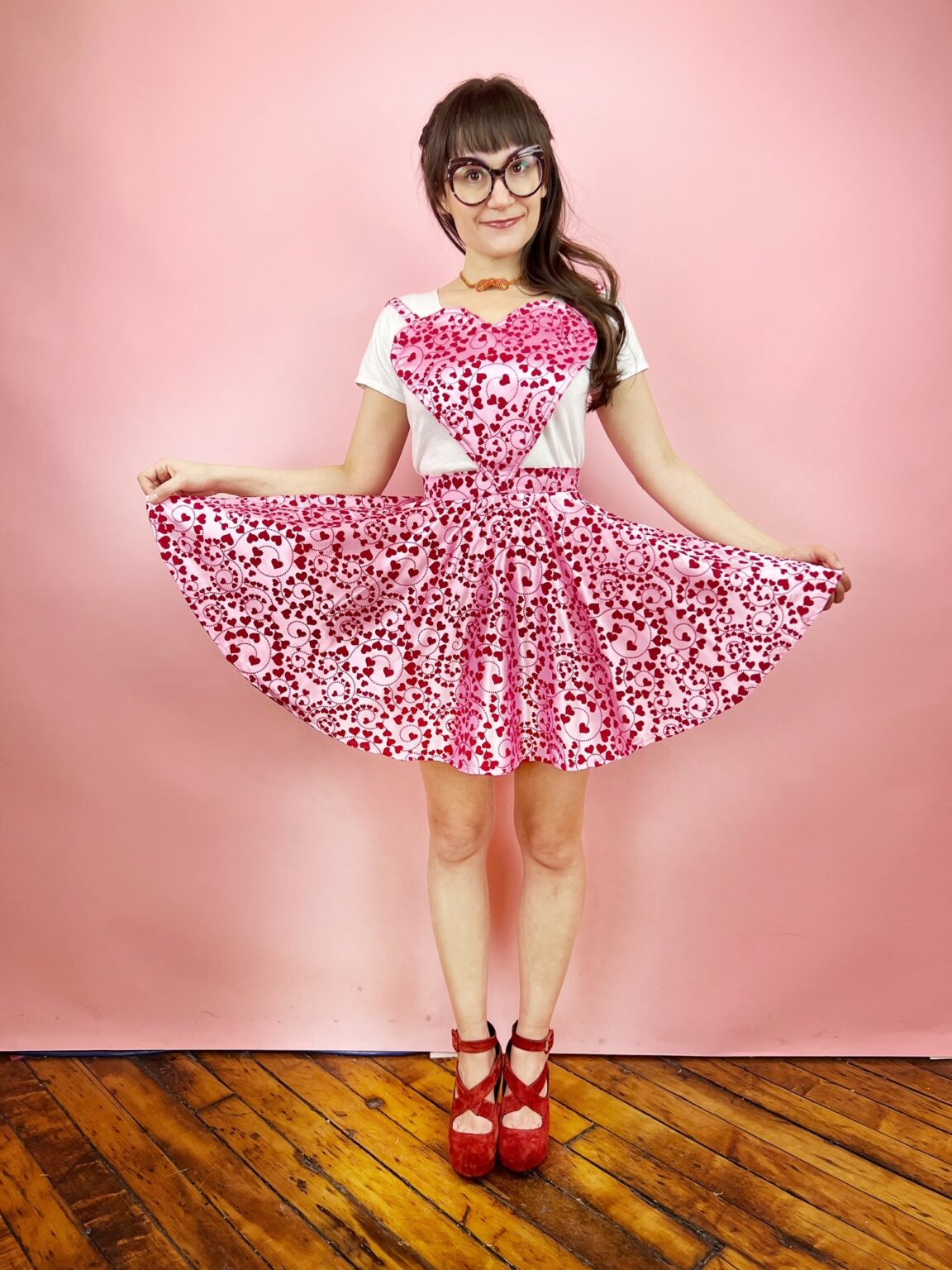 Heart Bib Circle Skirt PDF sewing pattern