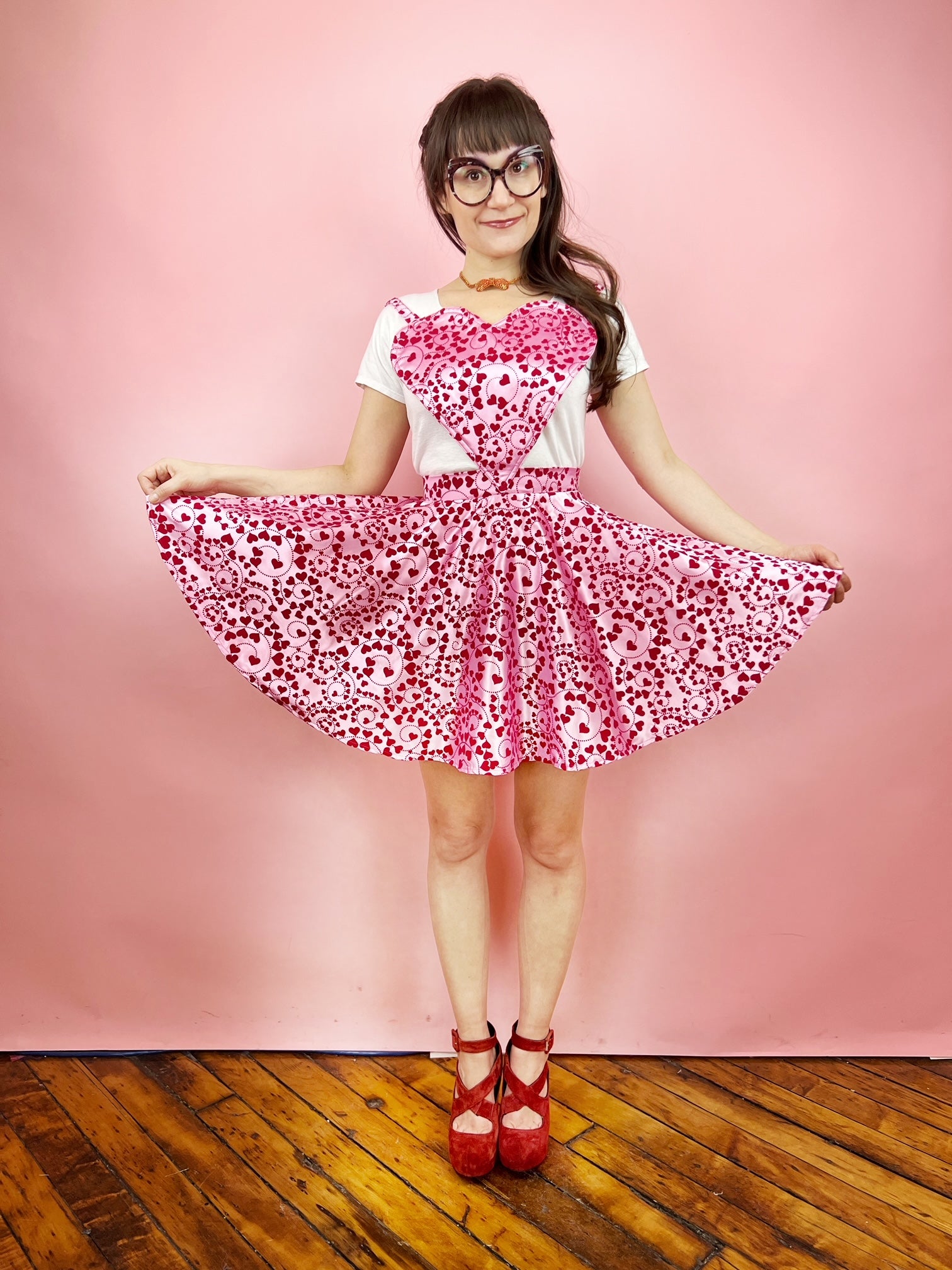 Heart Bib Circle Skirt PDF sewing pattern