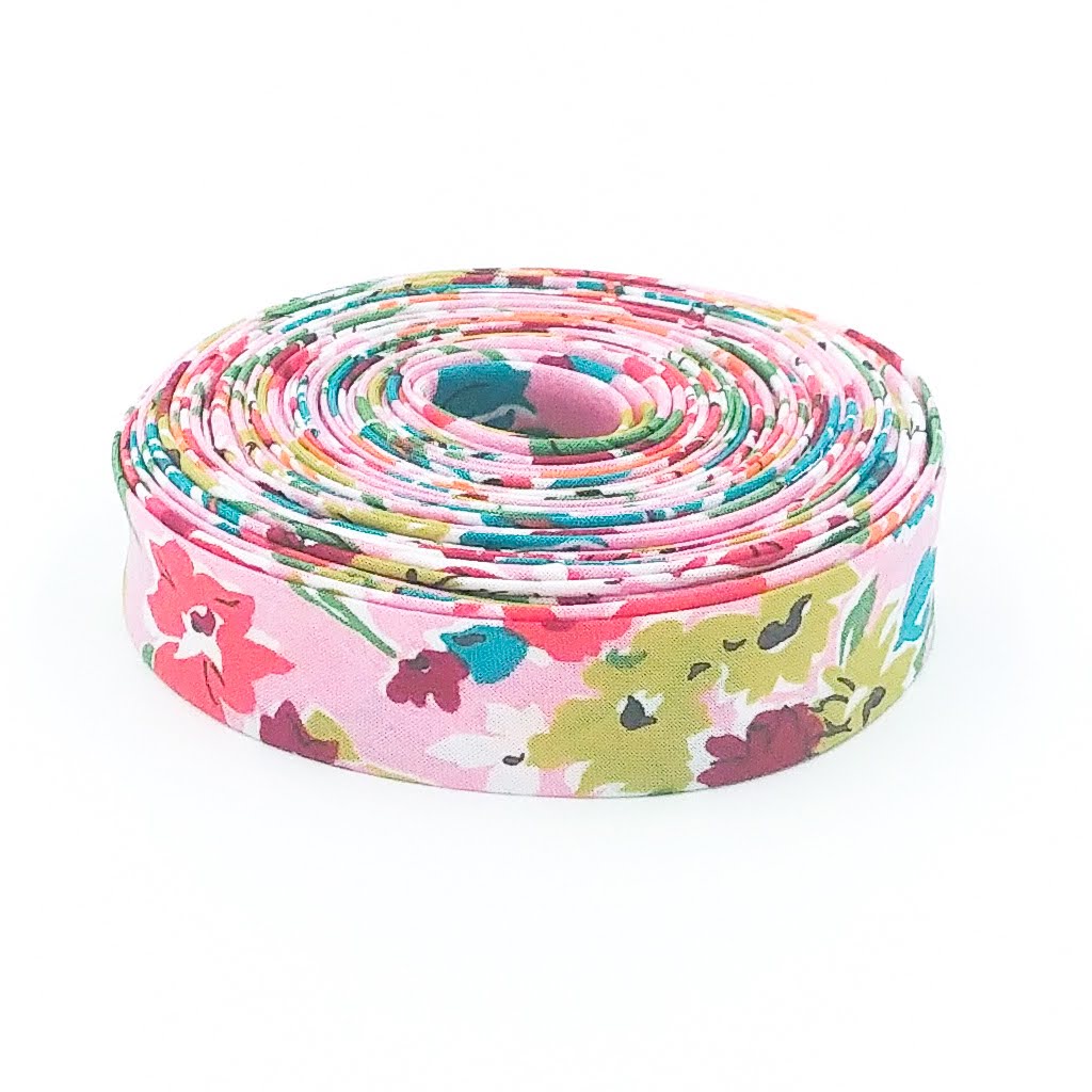 Liberty of London 1/2″ Double Fold Bias Tape California Pink Liberty of London 1/2″ Double Fold Bias Tape California Pink
