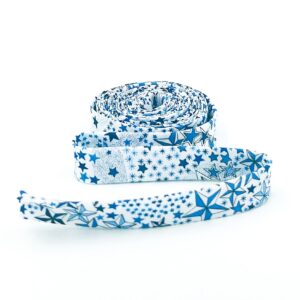 Liberty of London Bias Tape Adelajda Stars Blue 1/2” Double Fold Liberty of London Bias Tape Adelajda Stars Blue 1/2” Double Fold