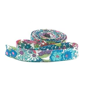 Double Fold Bias Tape 1/2” Wide Liberty of London Tana Lawn Margaret Annie Purple/Blue Double Fold Bias Tape 1/2” Wide Liberty of London Tana Lawn Margaret Annie Purple/Blue