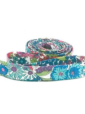 Double Fold Bias Tape 1/2” Wide Liberty of London Tana Lawn Margaret Annie Purple/Blue Double Fold Bias Tape 1/2” Wide Liberty of London Tana Lawn Margaret Annie Purple/Blue