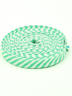 Double Fold Bias Tape Sweetmint Green & White Stripe 1/2″ Binding Double Fold Bias Tape Sweetmint Green & White Stripe 1/2″ Binding