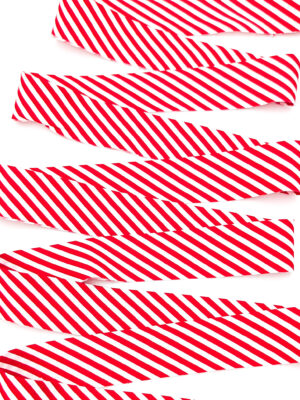 Bias Quilt Binding Red and White 1/8” Stripe 1 1/4″ Single Fold Bias Quilt Binding Red and White 1/8” Stripe 1 1/4″ Single Fold