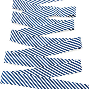 Bias Quilt Binding Navy Blue and White 1/8” Stripe 1 1/4″ Single Fold Bias Quilt Binding Navy Blue and White 1/8” Stripe 1 1/4″ Single Fold