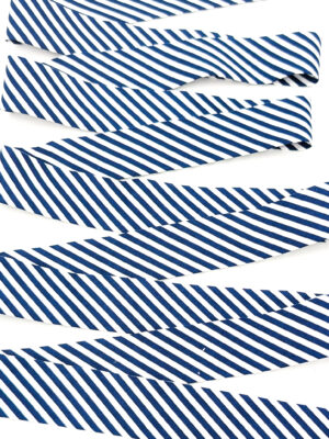 Bias Quilt Binding Navy Blue and White 1/8” Stripe 1 1/4″ Single Fold Bias Quilt Binding Navy Blue and White 1/8” Stripe 1 1/4″ Single Fold