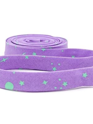 Double Fold Bias Tape 1/2” Space Sprinkles Frozenberry Purple Mint Tula Pink Binding Double Fold Bias Tape 1/2” Space Sprinkles Frozenberry Purple Mint Tula Pink Binding