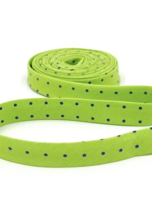 Double Fold Bias Tape 1/2” Tiny Dots Meadow Green Tula Pink Binding Double Fold Bias Tape 1/2” Tiny Dots Meadow Green Tula Pink Binding