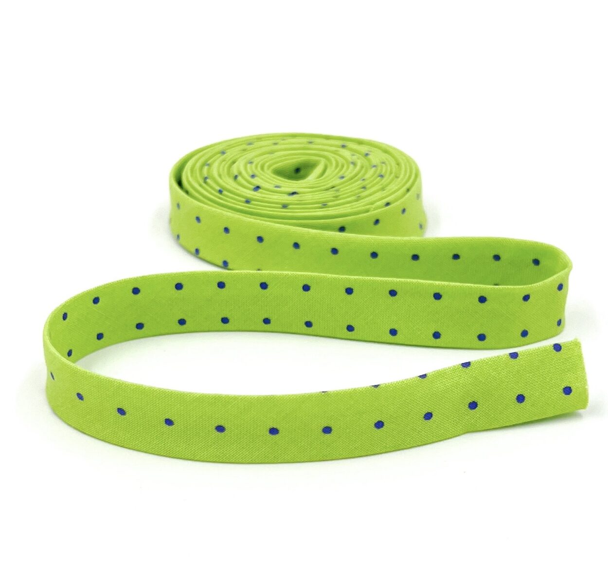 Double Fold Bias Tape 1/2” Tiny Dots Meadow Green Tula Pink Binding Double Fold Bias Tape 1/2” Tiny Dots Meadow Green Tula Pink Binding