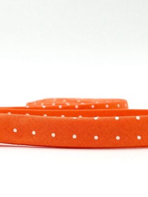 Double Fold Bias Tape 1/2” Tiny Dots Peachy Orange Tula Pink Binding Double Fold Bias Tape 1/2” Tiny Dots Peachy Orange Tula Pink Binding