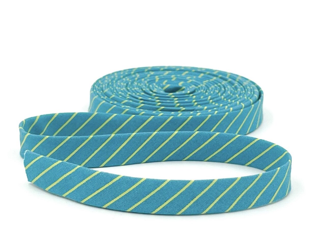 Double Fold Bias Tape 1/2” True Colors Tiny Stripes Songbird Teal Tula Pink Binding Double Fold Bias Tape 1/2” True Colors Tiny Stripes Songbird Teal Tula Pink Binding