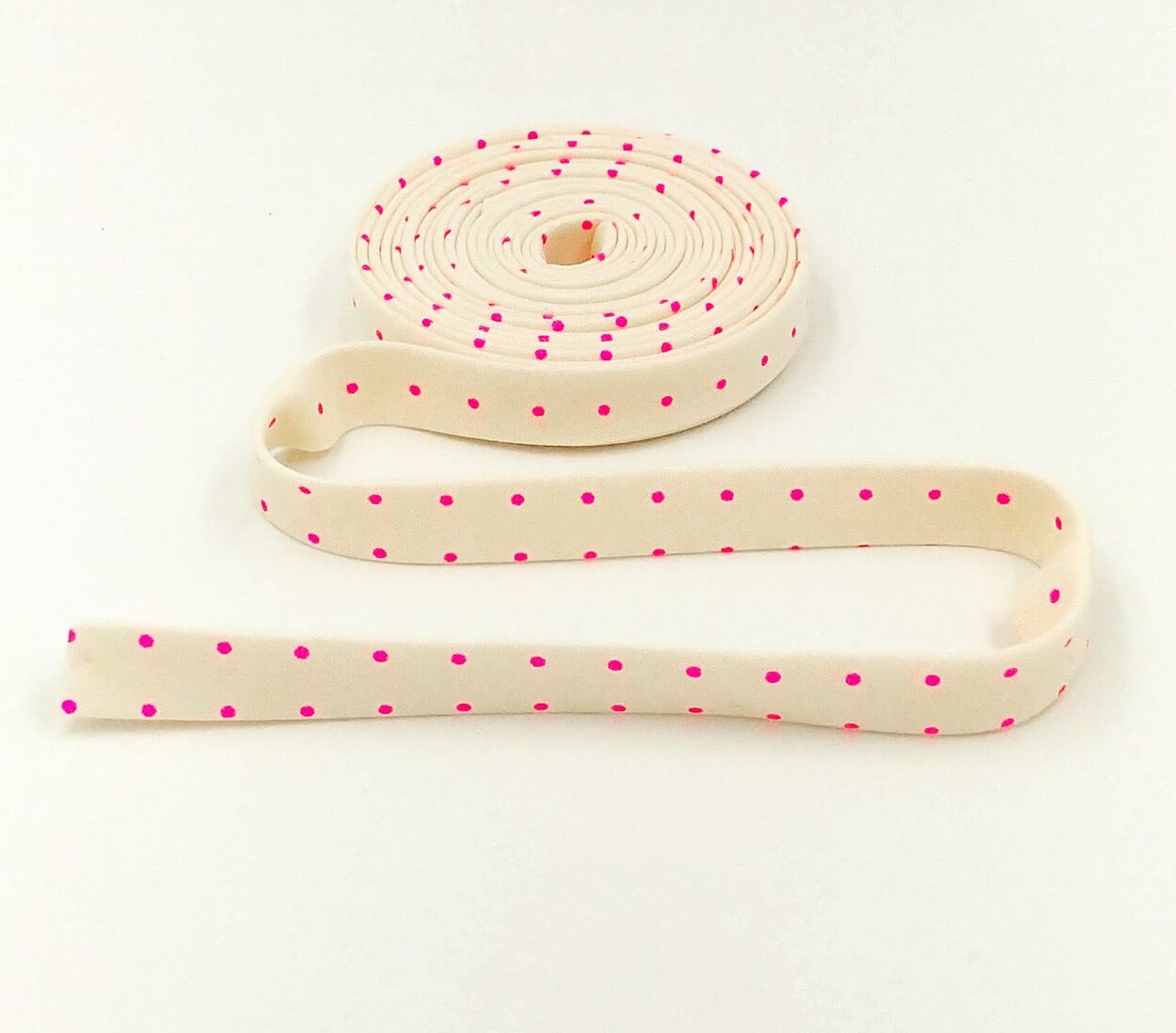 Double Fold Bias Tape 1/2” Tiny Dots Cosmic Cream Tula Pink Binding Double Fold Bias Tape 1/2” Tiny Dots Cosmic Cream Tula Pink Binding