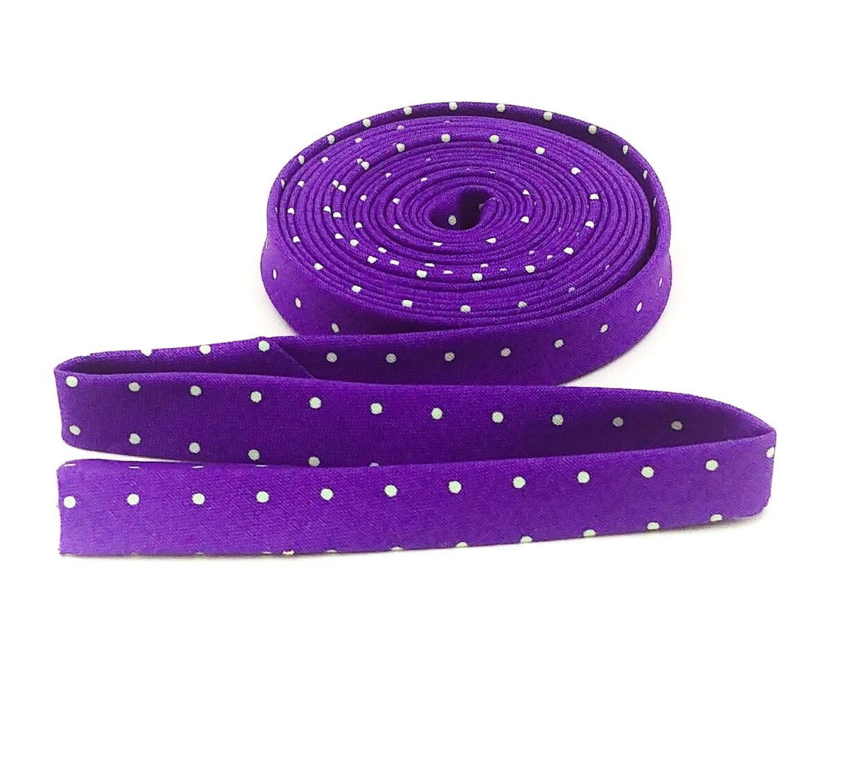 Double Fold Bias Tape 1/2” Tiny Dots Opal Purple Tula Pink Binding Double Fold Bias Tape 1/2” Tiny Dots Opal Purple Tula Pink Binding