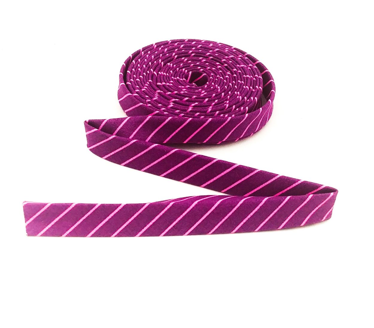 Double Fold Bias Tape 1/2” True Colors Tiny Stripes Aster Purple Tula Pink Binding Double Fold Bias Tape 1/2” True Colors Tiny Stripes Aster Purple Tula Pink Binding