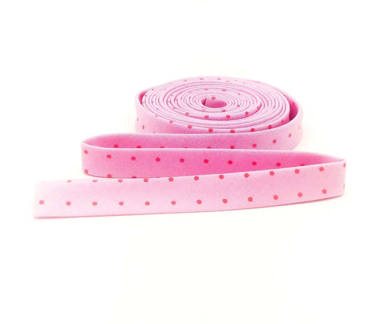 Double Fold Bias Tape 1/2” Tiny Dots Candy Pink Tula Pink Binding Double Fold Bias Tape 1/2” Tiny Dots Candy Pink Tula Pink Binding