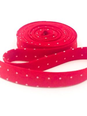 Double Fold Bias Tape 1/2” Tiny Dots Watermelon Red Tula Pink Binding Double Fold Bias Tape 1/2” Tiny Dots Watermelon Red Tula Pink Binding