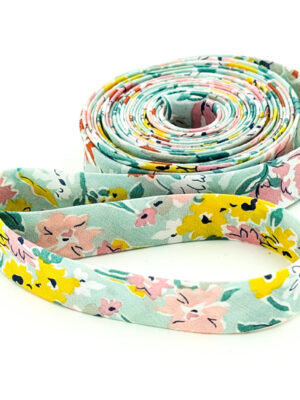 Liberty of London 1/2″ Double Fold Bias Tape California Mint Green Liberty of London 1/2″ Double Fold Bias Tape California Mint Green