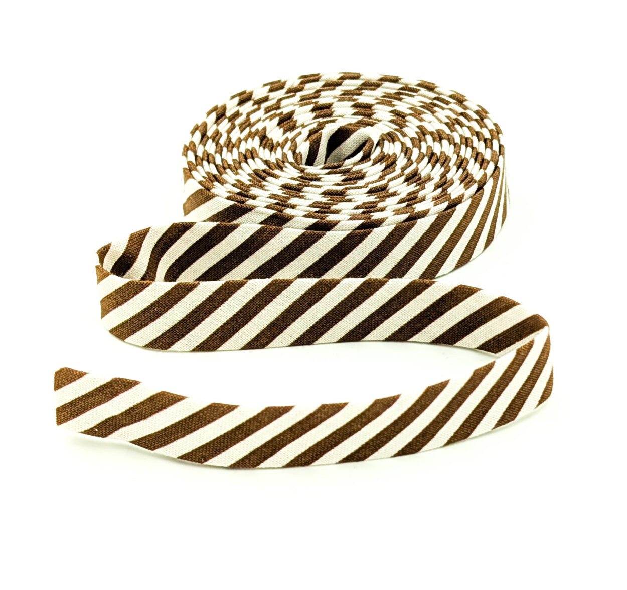 Double Fold 1/2″ Bias Tape Teddybear Brown & Cream Stripe Binding Double Fold 1/2″ Bias Tape Teddybear Brown & Cream Stripe Binding