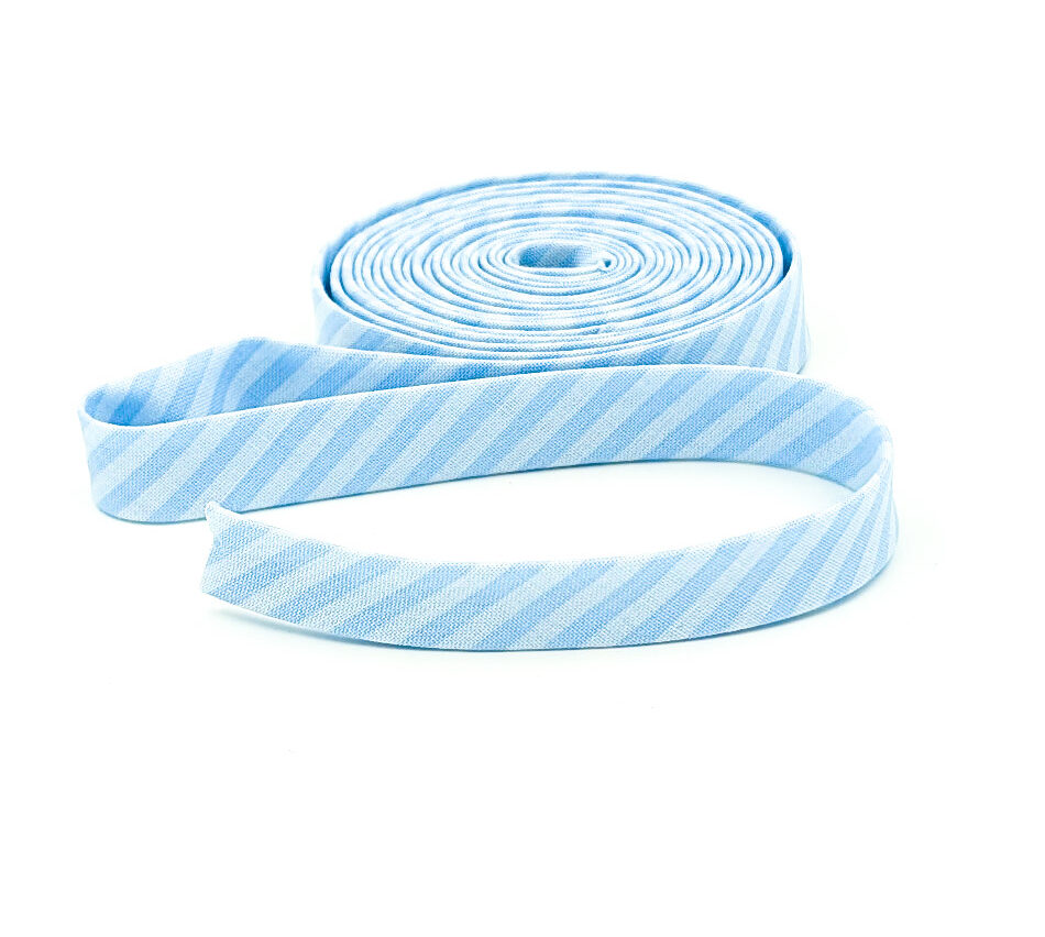 Double Fold 1/2″ Bias Tape Boy Blue Tone On Tone Stripe Binding Double Fold 1/2″ Bias Tape Boy Blue Tone On Tone Stripe Binding