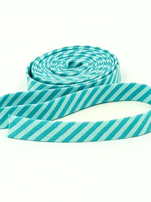 Double Fold Bias Tape Peacock Blue Tone-On-Tone Stripe 1/2″ Binding Double Fold Bias Tape Peacock Blue Tone-On-Tone Stripe 1/2″ Binding