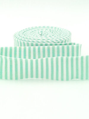 Quilt Binding Sweet Mint Green & White Stripe 1 1/4″ Single Fold Quilt Binding Sweet Mint Green & White Stripe 1 1/4″ Single Fold