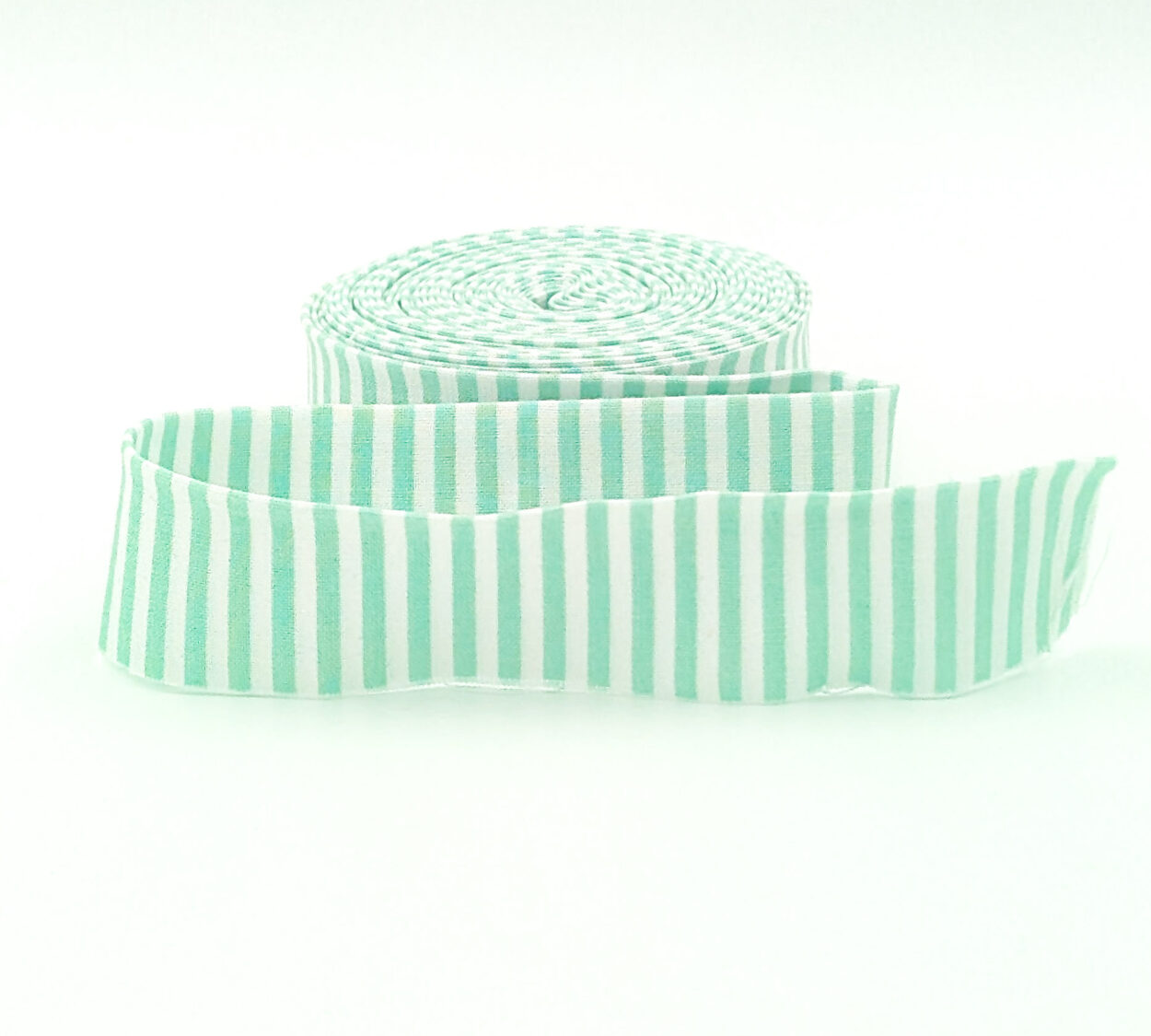 Quilt Binding Sweet Mint Green & White Stripe 1 1/4″ Single Fold Quilt Binding Sweet Mint Green & White Stripe 1 1/4″ Single Fold