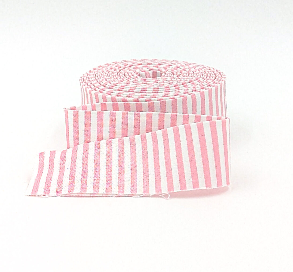 Quilt Binding Pink & White Stripe 1 1/4″ Single Fold