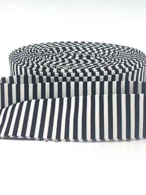 Quilt Binding Black & White Stripe 1 1/4″ Single Fold Quilt Binding Black & White Stripe 1 1/4″ Single Fold