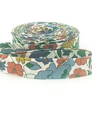 Liberty of London 1/2″ Double Fold Bias Tape Poppy Forest Slate Liberty of London 1/2″ Double Fold Bias Tape Poppy Forest Slate