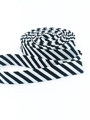 Double Fold 1/2″ Bias Tape Navy Blue & White Stripe Binding Double Fold 1/2″ Bias Tape Navy Blue & White Stripe Binding